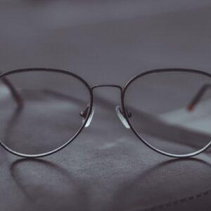 Silver aviator-style sunglasses