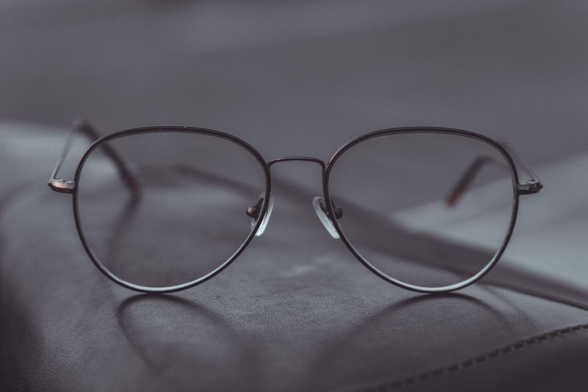 Silver aviator-style sunglasses